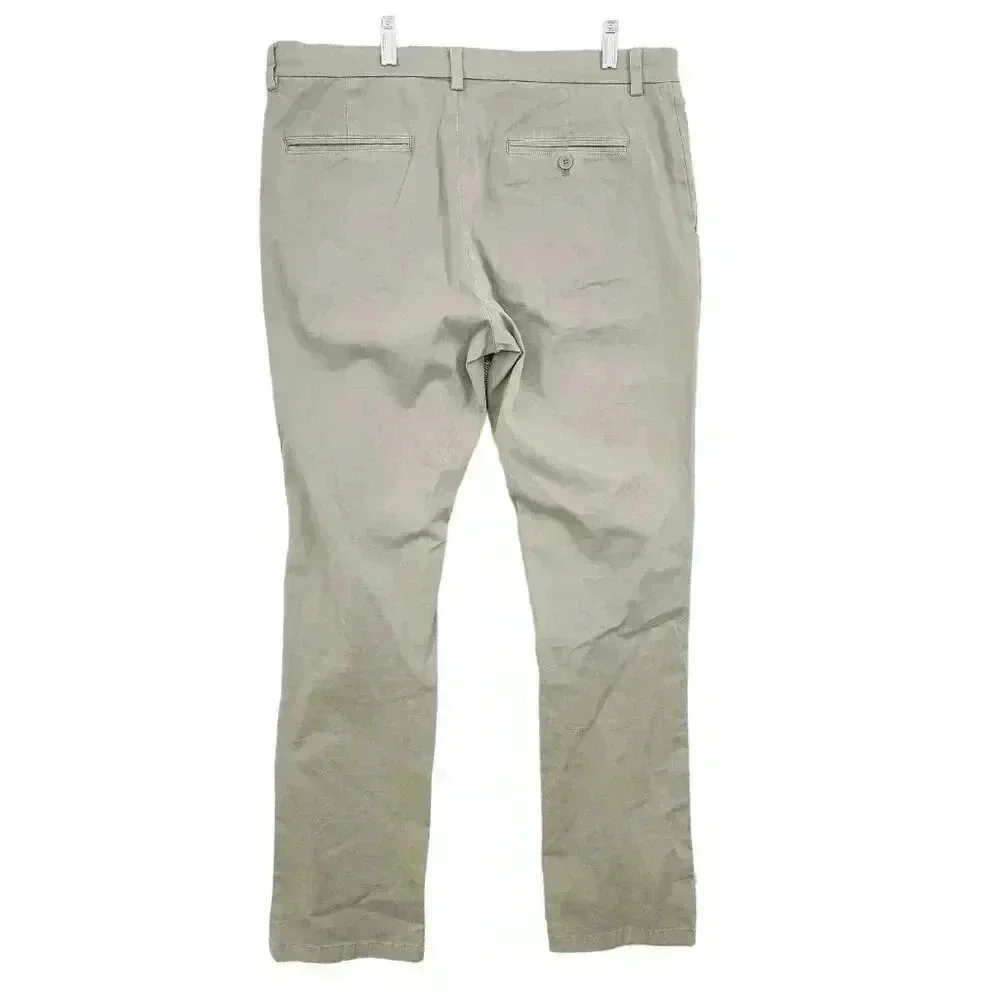 Vineyard Vines Mens Beige Khaki Pants Size 35x32 Cotton & Spandex Blend